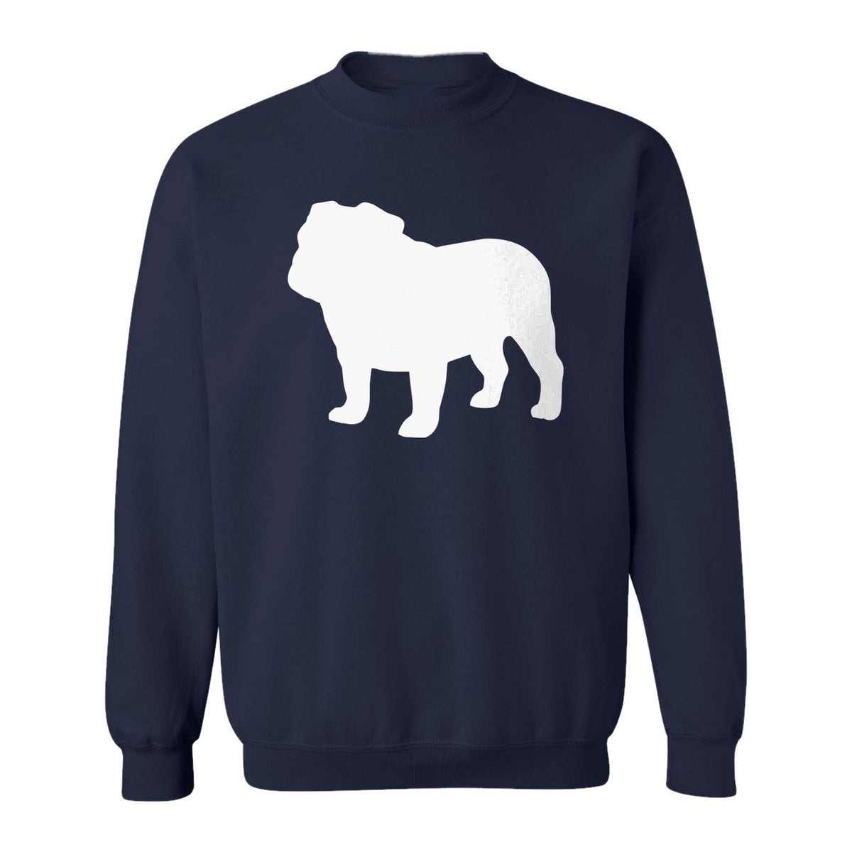 English Bulldog Sweatshirt, Classic Front Silhouette Design for Dog Moms and Pet Owners