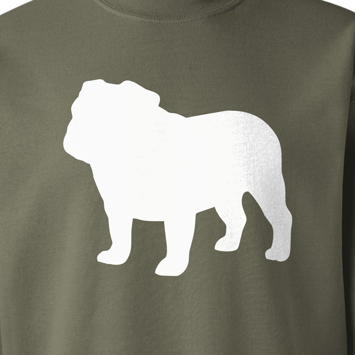 English Bulldog Sweatshirt, Classic Front Silhouette Design for Dog Moms and Pet Owners