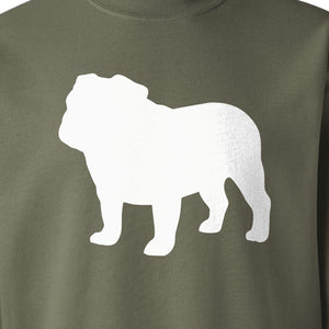 English Bulldog Sweatshirt, Classic Front Silhouette Design for Dog Moms and Pet Owners