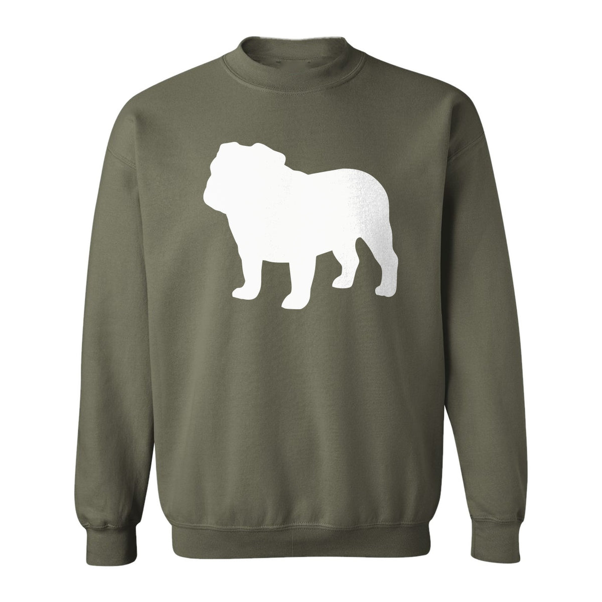 English Bulldog Sweatshirt, Classic Front Silhouette Design for Dog Moms and Pet Owners