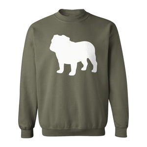 English Bulldog Sweatshirt, Classic Front Silhouette Design for Dog Moms and Pet Owners
