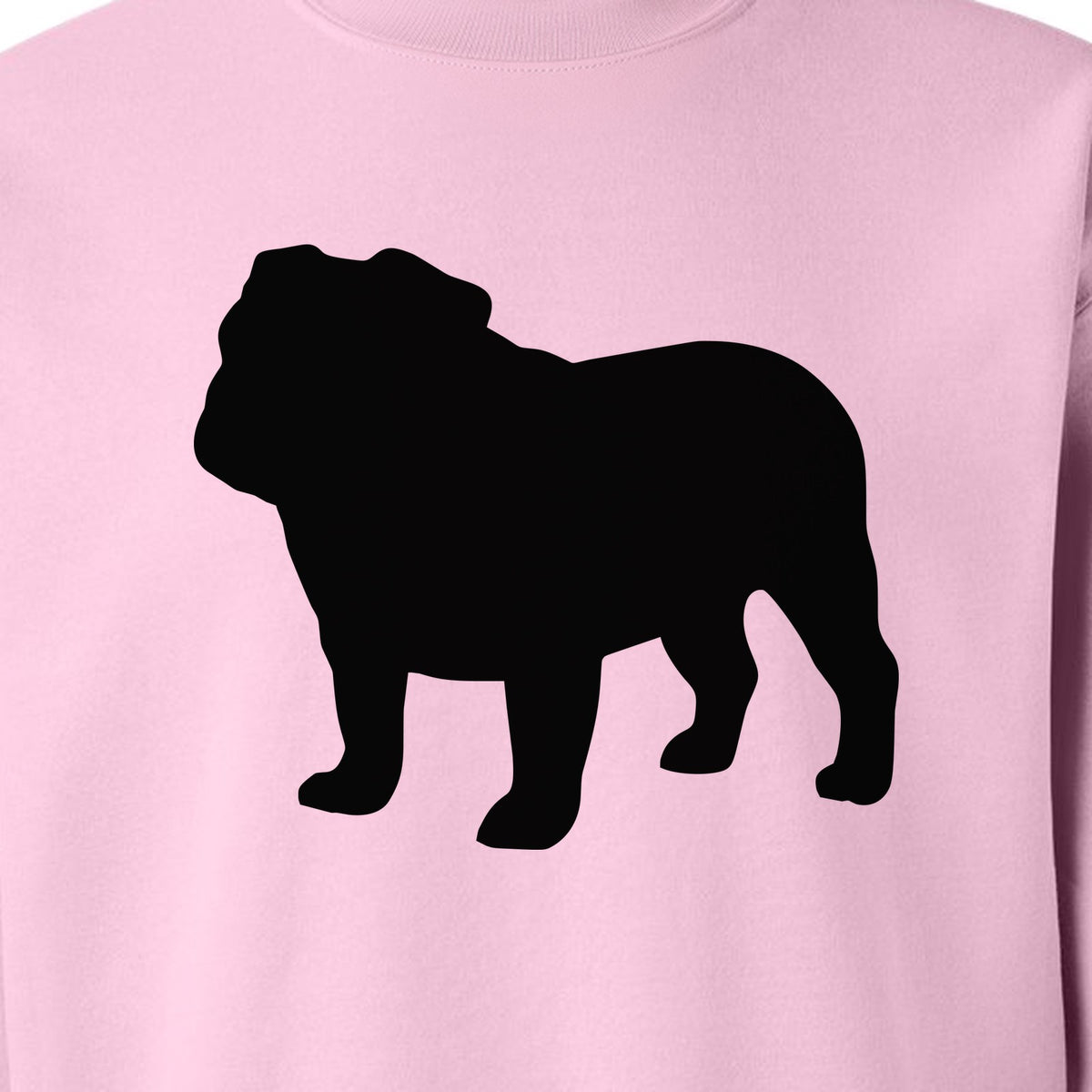 English Bulldog Sweatshirt, Classic Front Silhouette Design for Dog Moms and Pet Owners