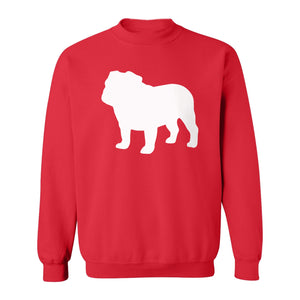 English Bulldog Sweatshirt, Classic Front Silhouette Design for Dog Moms and Pet Owners