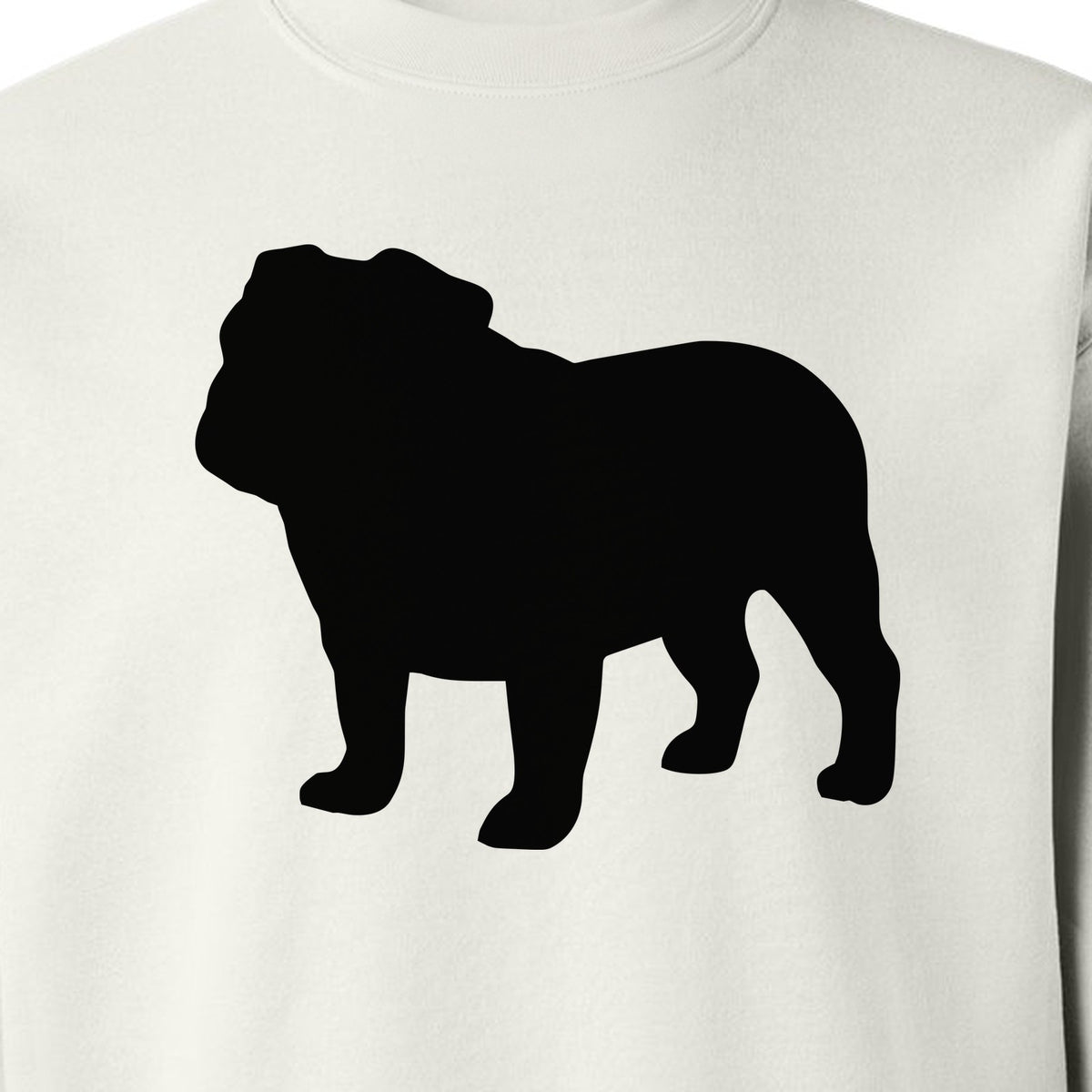 English Bulldog Sweatshirt, Classic Front Silhouette Design for Dog Moms and Pet Owners