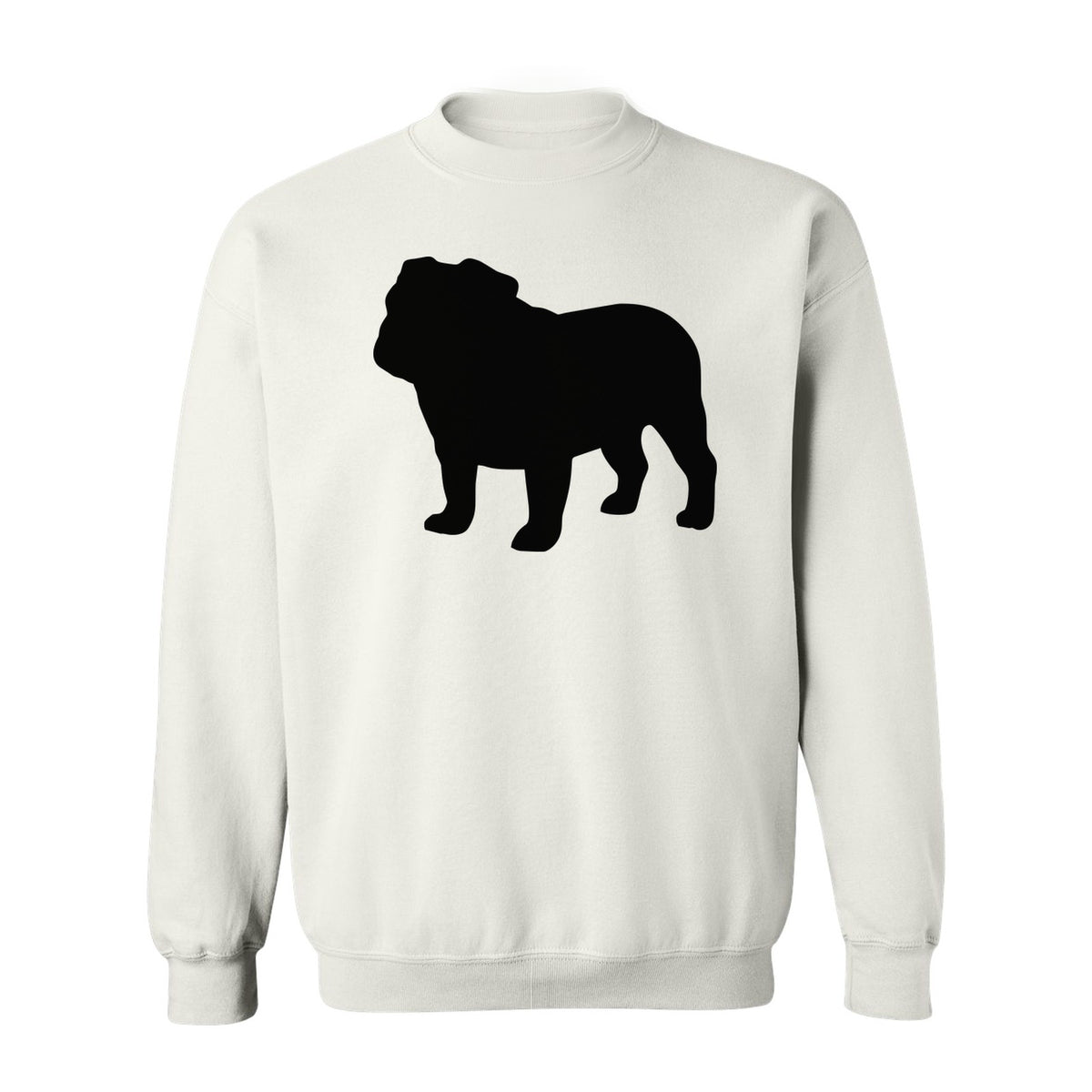 English Bulldog Sweatshirt, Classic Front Silhouette Design for Dog Moms and Pet Owners