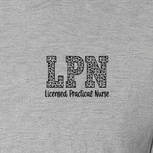 LPN T-Shirt, Licensed Practical Nurse Pocket Print for Nursing School Graduates