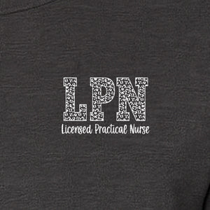 LPN T-Shirt, Licensed Practical Nurse Pocket Print for Nursing School Graduates