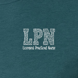 LPN T-Shirt, Licensed Practical Nurse Pocket Print for Nursing School Graduates
