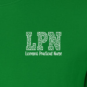 LPN T-Shirt, Licensed Practical Nurse Pocket Print for Nursing School Graduates