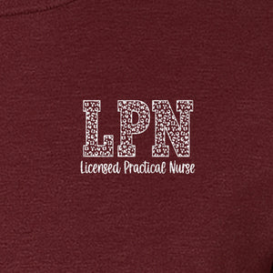 LPN T-Shirt, Licensed Practical Nurse Pocket Print for Nursing School Graduates