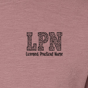 LPN T-Shirt, Licensed Practical Nurse Pocket Print for Nursing School Graduates