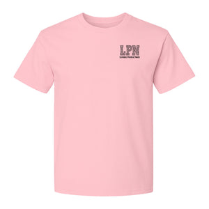 LPN T-Shirt, Licensed Practical Nurse Pocket Print for Nursing School Graduates