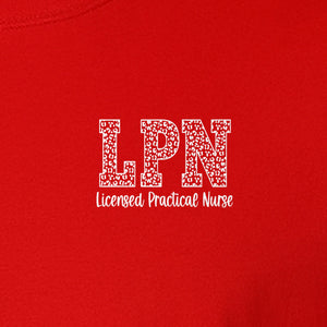 LPN T-Shirt, Licensed Practical Nurse Pocket Print for Nursing School Graduates