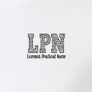 LPN T-Shirt, Licensed Practical Nurse Pocket Print for Nursing School Graduates