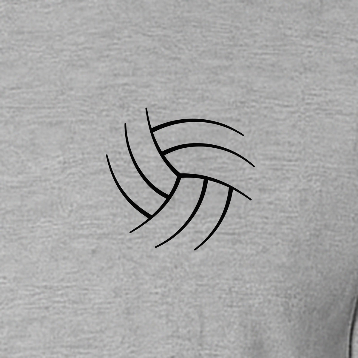 Volleyball T-Shirt, Minimal Ball Line Art Small Chest Graphic for Players and Game Day Fans