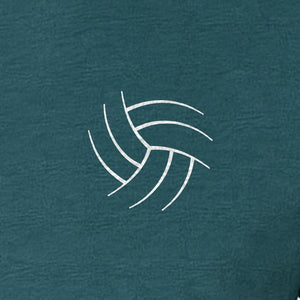 Volleyball T-Shirt, Minimal Ball Line Art Small Chest Graphic for Players and Game Day Fans