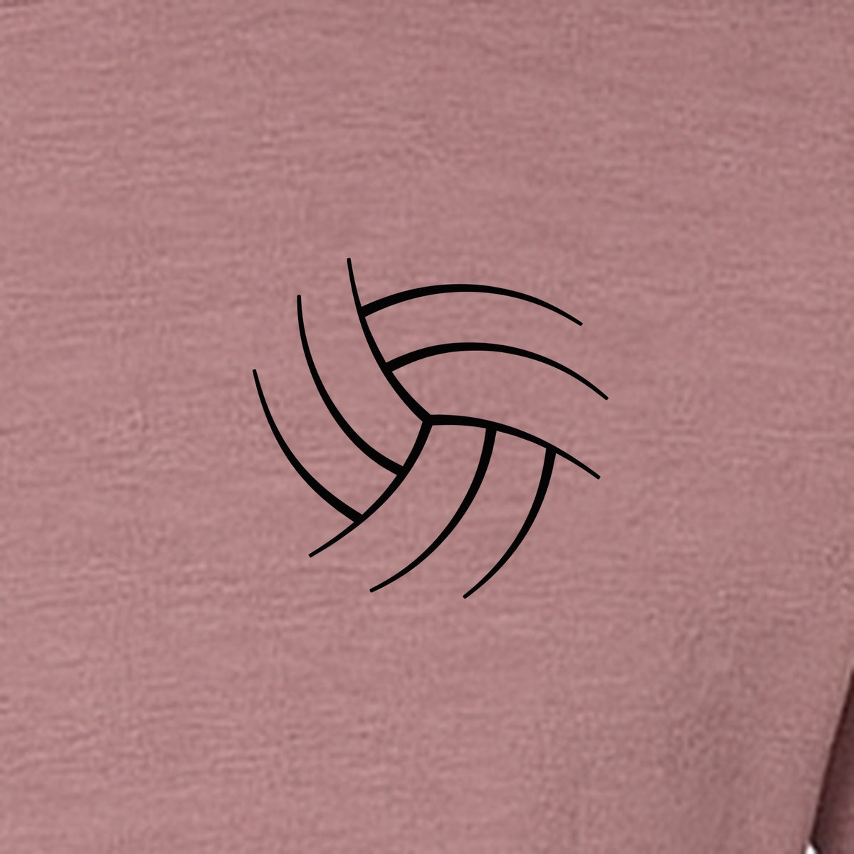 Volleyball T-Shirt, Minimal Ball Line Art Small Chest Graphic for Players and Game Day Fans