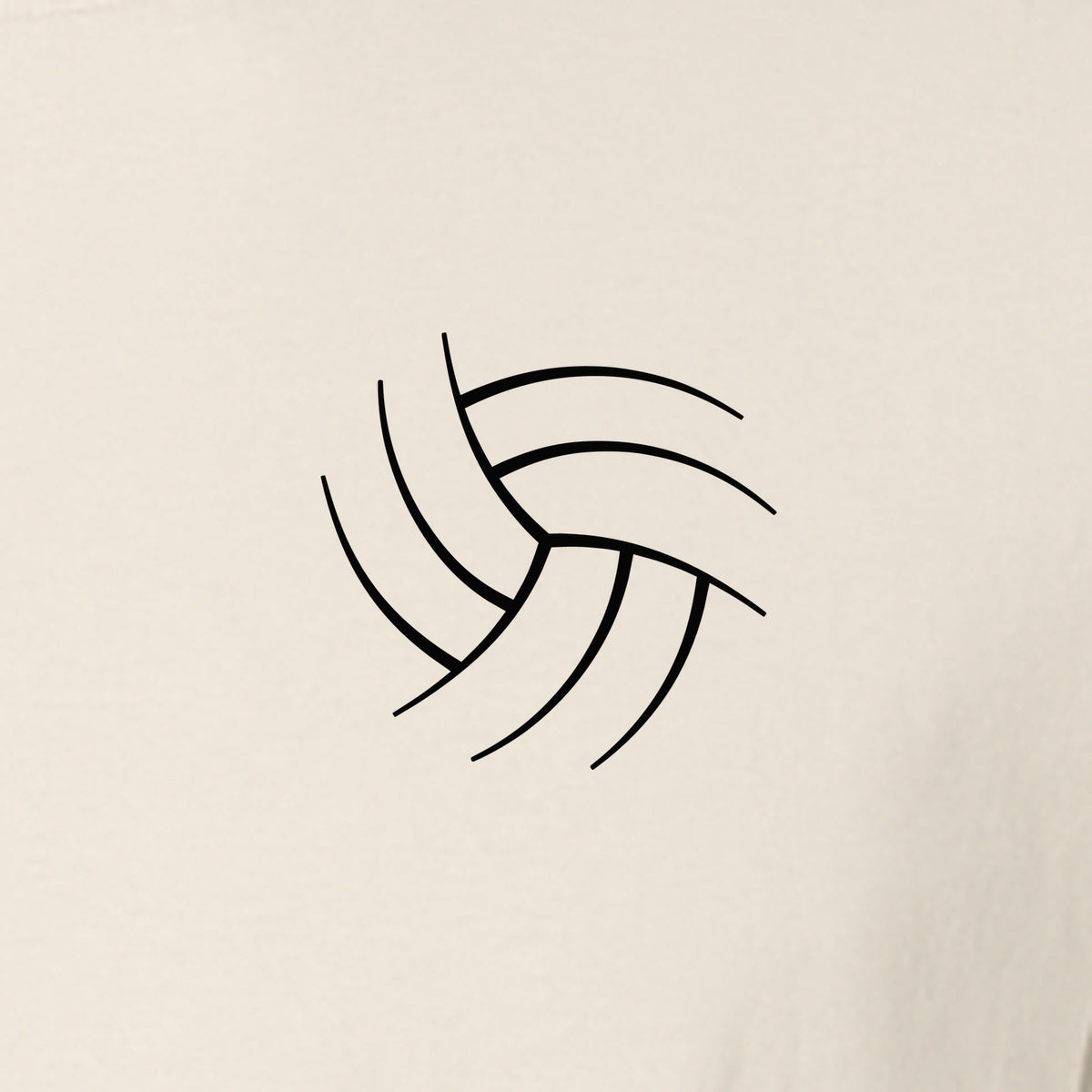 Volleyball T-Shirt, Minimal Ball Line Art Small Chest Graphic for Players and Game Day Fans