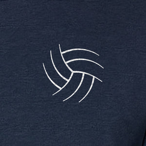 Volleyball T-Shirt, Minimal Ball Line Art Small Chest Graphic for Players and Game Day Fans