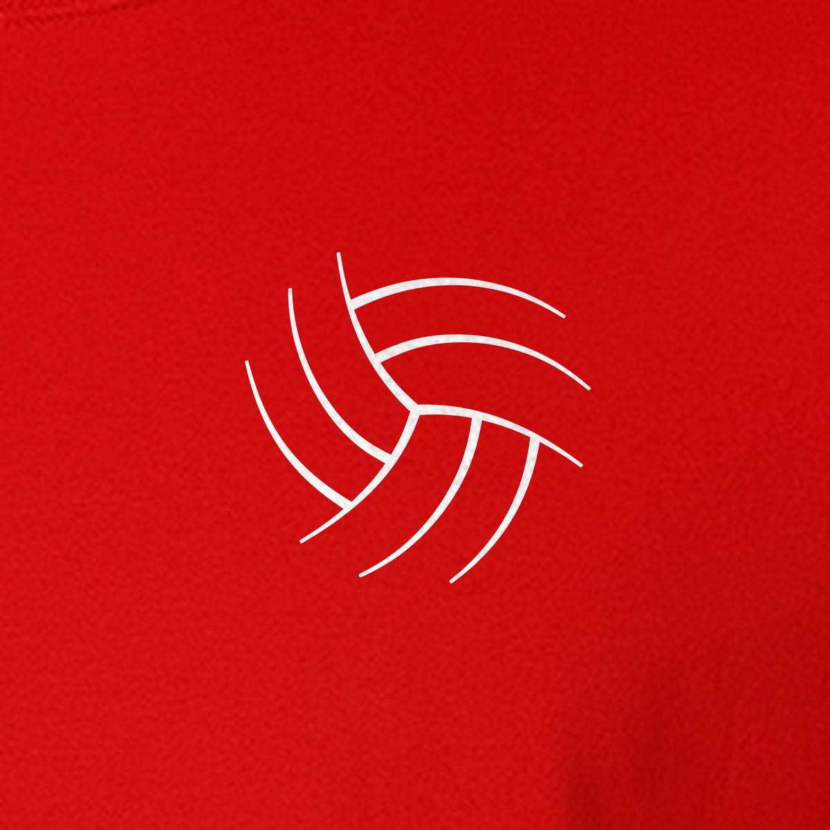 Volleyball T-Shirt, Minimal Ball Line Art Small Chest Graphic for Players and Game Day Fans