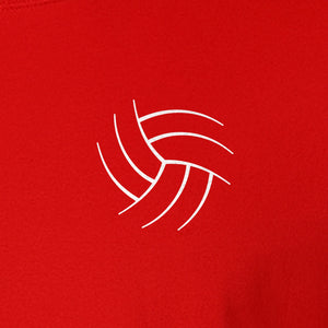 Volleyball T-Shirt, Minimal Ball Line Art Small Chest Graphic for Players and Game Day Fans