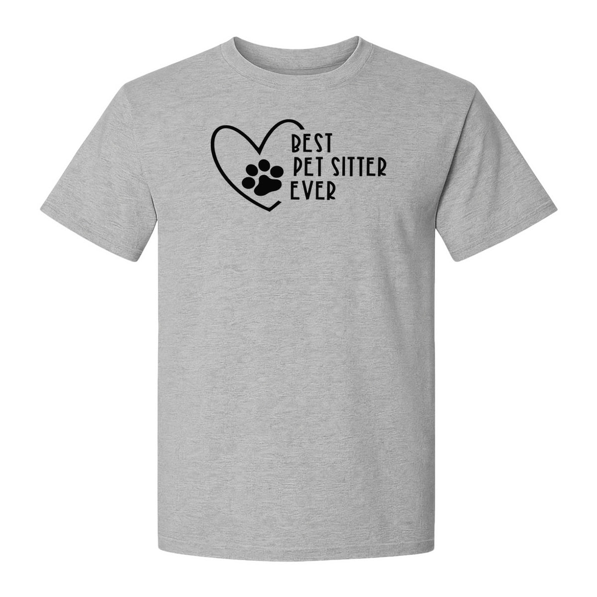 Pet Sitter T-Shirt, Heart and Paw Print Design for Dog Walkers, Rescue Volunteers and Animal Lovers
