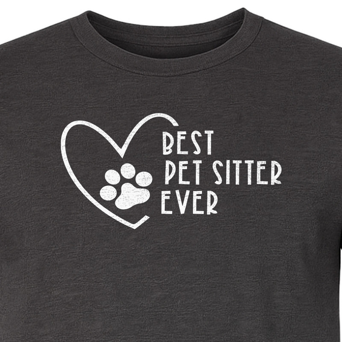 Pet Sitter T-Shirt, Heart and Paw Print Design for Dog Walkers, Rescue Volunteers and Animal Lovers