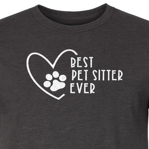 Pet Sitter T-Shirt, Heart and Paw Print Design for Dog Walkers, Rescue Volunteers and Animal Lovers