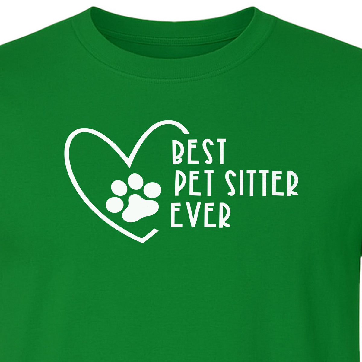 Pet Sitter T-Shirt, Heart and Paw Print Design for Dog Walkers, Rescue Volunteers and Animal Lovers