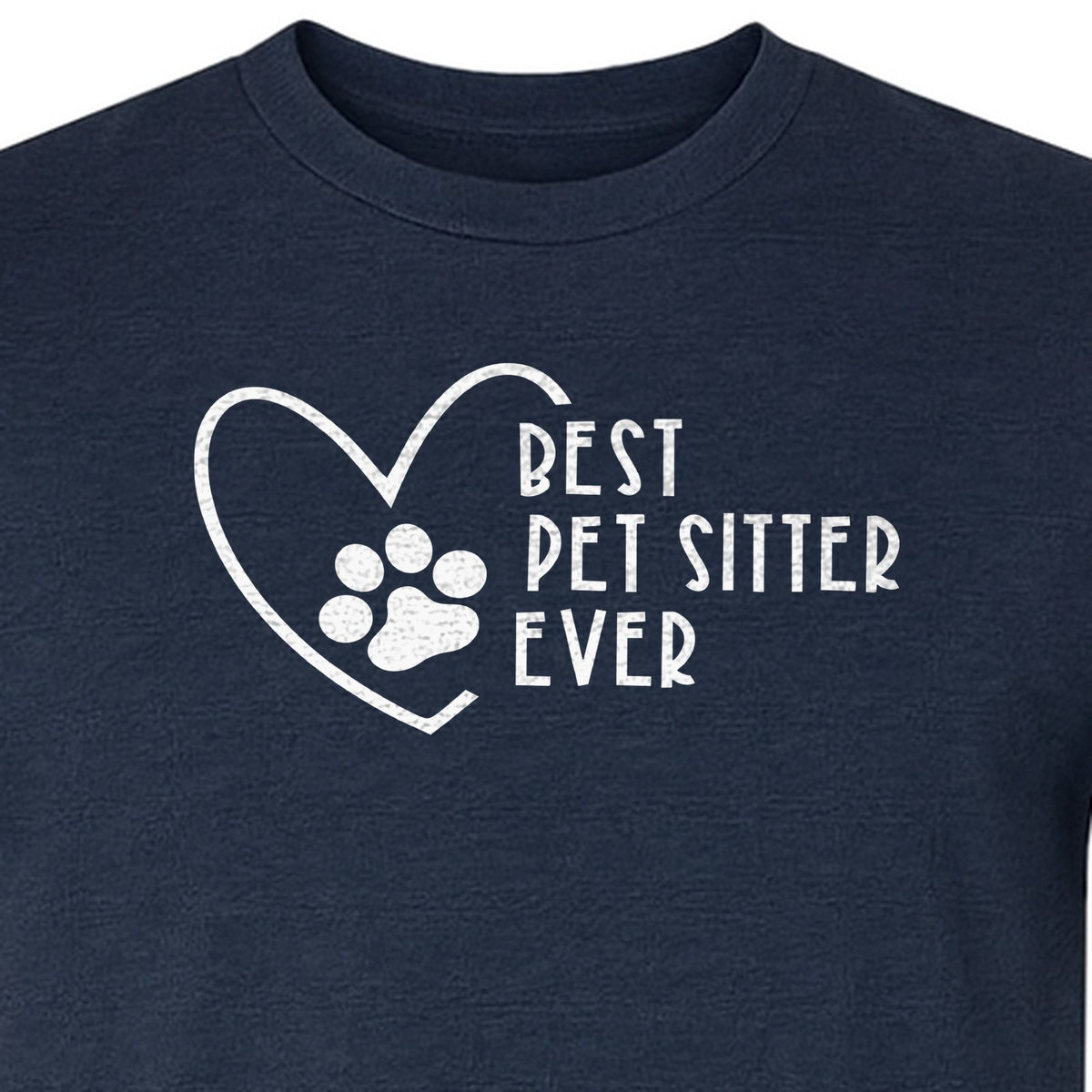Pet Sitter T-Shirt, Heart and Paw Print Design for Dog Walkers, Rescue Volunteers and Animal Lovers