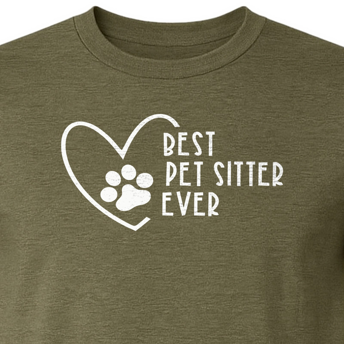 Pet Sitter T-Shirt, Heart and Paw Print Design for Dog Walkers, Rescue Volunteers and Animal Lovers