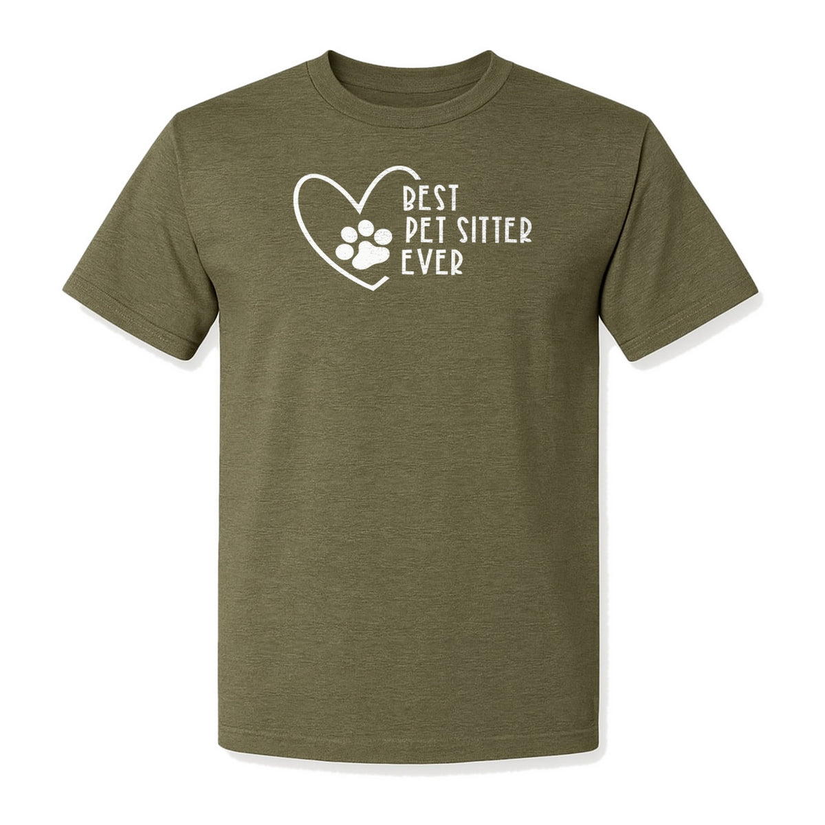 Pet Sitter T-Shirt, Heart and Paw Print Design for Dog Walkers, Rescue Volunteers and Animal Lovers