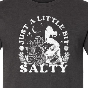 Mermaid T-Shirt, Just a Little Bit Salty Beach Graphic Tee for Bridal Party and Girls Trip Gifts
