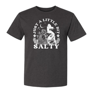 Mermaid T-Shirt, Just a Little Bit Salty Beach Graphic Tee for Bridal Party and Girls Trip Gifts