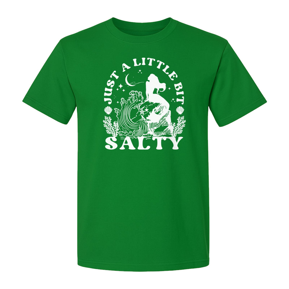 Mermaid T-Shirt, Just a Little Bit Salty Beach Graphic Tee for Bridal Party and Girls Trip Gifts