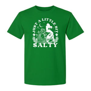 Mermaid T-Shirt, Just a Little Bit Salty Beach Graphic Tee for Bridal Party and Girls Trip Gifts