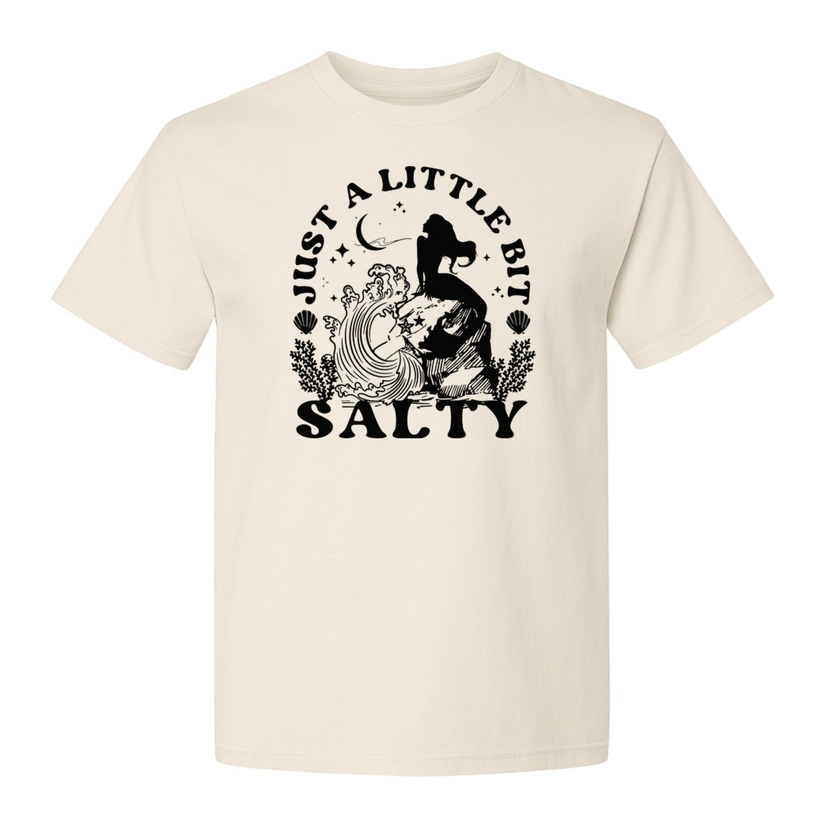 Mermaid T-Shirt, Just a Little Bit Salty Beach Graphic Tee for Bridal Party and Girls Trip Gifts