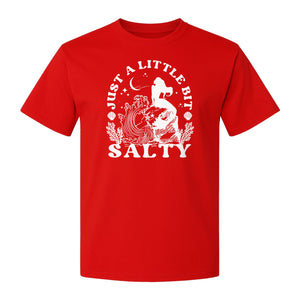 Mermaid T-Shirt, Just a Little Bit Salty Beach Graphic Tee for Bridal Party and Girls Trip Gifts