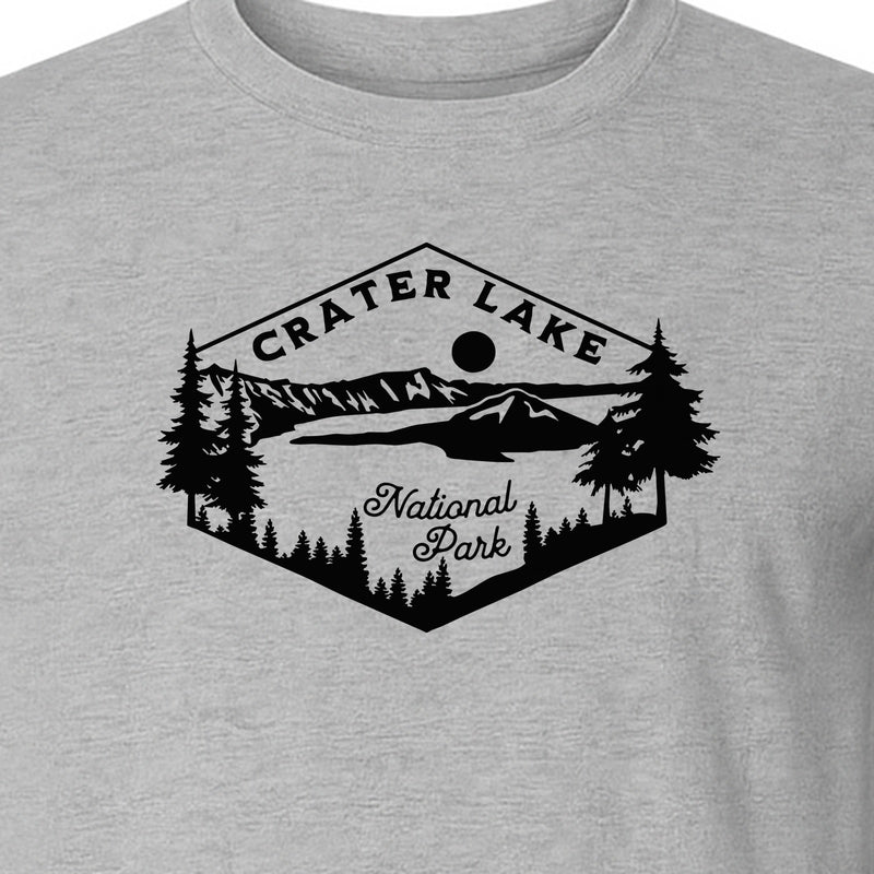 Crater Lake National Park T-Shirt, Oregon Mountain Hiking Graphic for Outdoor Lovers and Campers