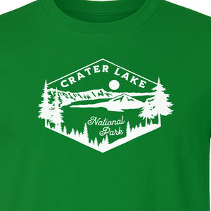 Crater Lake National Park T-Shirt, Oregon Mountain Hiking Graphic for Outdoor Lovers and Campers