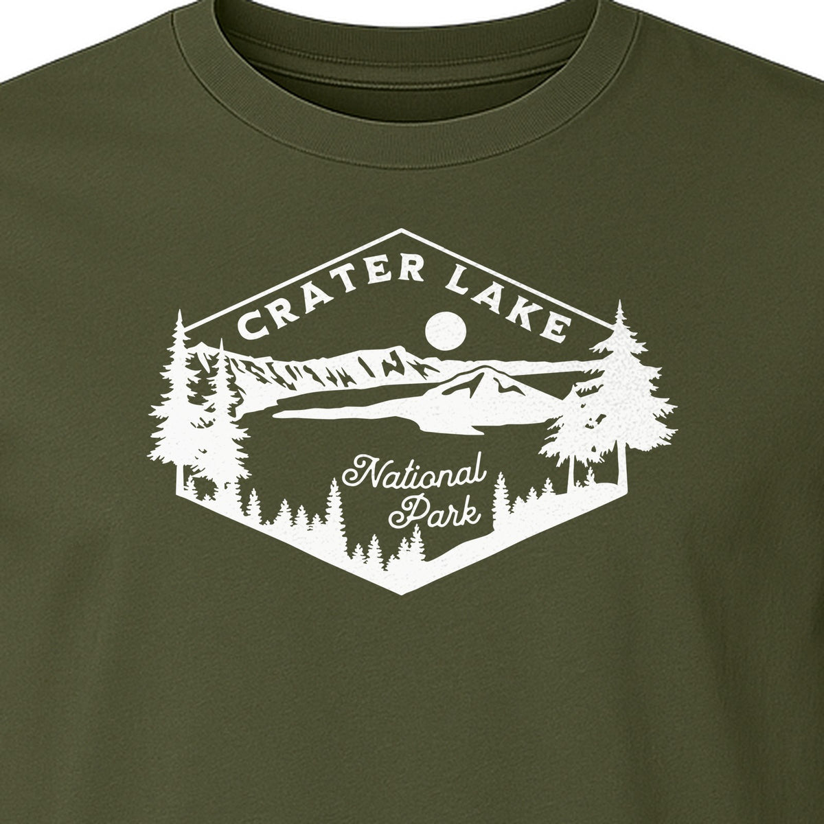 Crater Lake National Park T-Shirt, Oregon Mountain Hiking Graphic for Outdoor Lovers and Campers