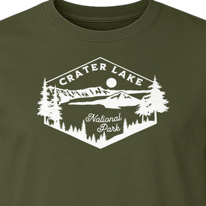 Crater Lake National Park T-Shirt, Oregon Mountain Hiking Graphic for Outdoor Lovers and Campers