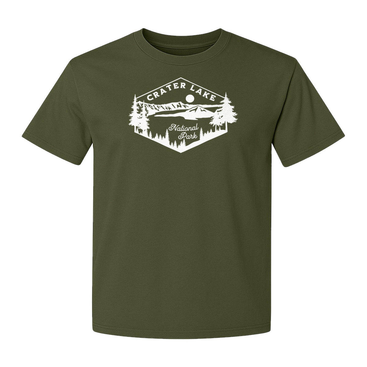 Crater Lake National Park T-Shirt, Oregon Mountain Hiking Graphic for Outdoor Lovers and Campers
