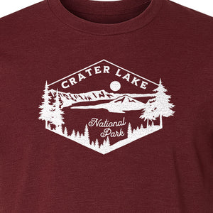 Crater Lake National Park T-Shirt, Oregon Mountain Hiking Graphic for Outdoor Lovers and Campers