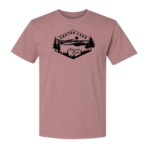 Crater Lake National Park T-Shirt, Oregon Mountain Hiking Graphic for Outdoor Lovers and Campers