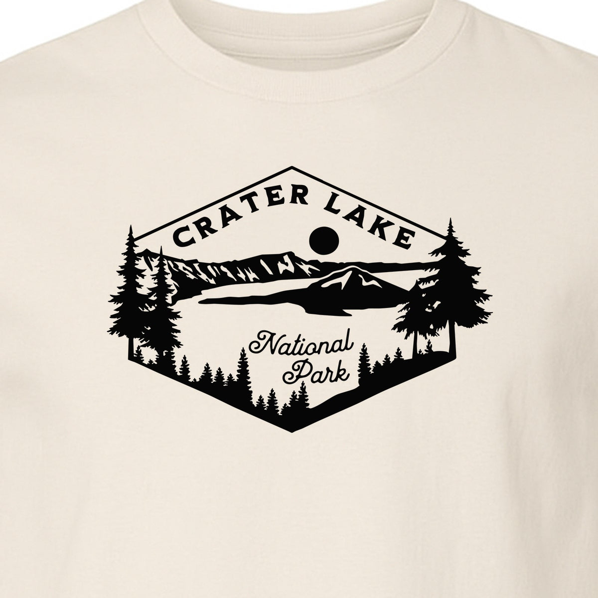 Crater Lake National Park T-Shirt, Oregon Mountain Hiking Graphic for Outdoor Lovers and Campers