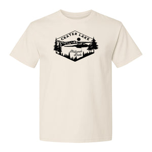Crater Lake National Park T-Shirt, Oregon Mountain Hiking Graphic for Outdoor Lovers and Campers