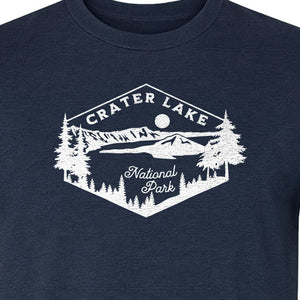 Crater Lake National Park T-Shirt, Oregon Mountain Hiking Graphic for Outdoor Lovers and Campers