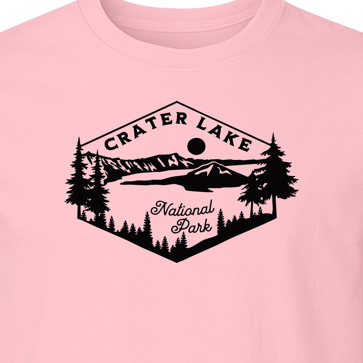 Crater Lake National Park T-Shirt, Oregon Mountain Hiking Graphic for Outdoor Lovers and Campers