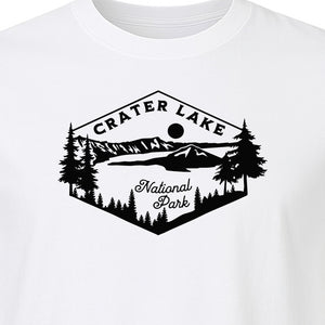 Crater Lake National Park T-Shirt, Oregon Mountain Hiking Graphic for Outdoor Lovers and Campers